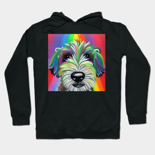 Sheepadoodle Rainbow Painting Hoodie